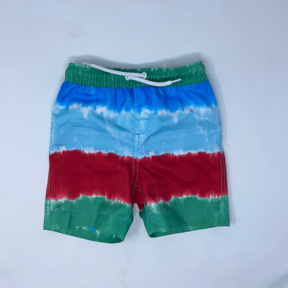 NWOT Lands End Tie Dye Swim Shorts Trunks 3T